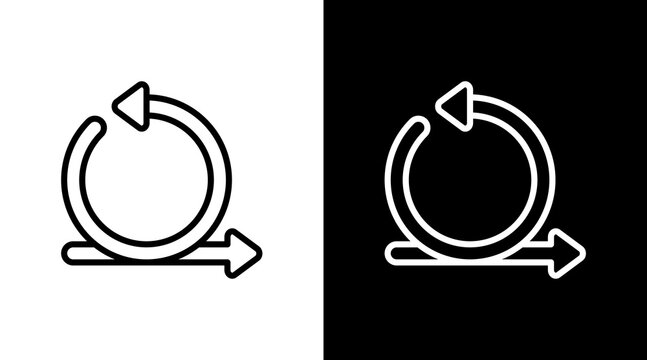 Sprint Cycle White Icon Set Design