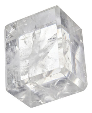 Translucent white crystalline anhydrite with a blocky structure.