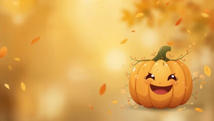 Playful pumpkin face graphic on a baby apparel item, featuring a humorous message suitable for fall decorations