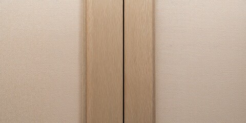 Close-up of a furniture facade with light veneer and textured wood on a textile background, material craftsmanship