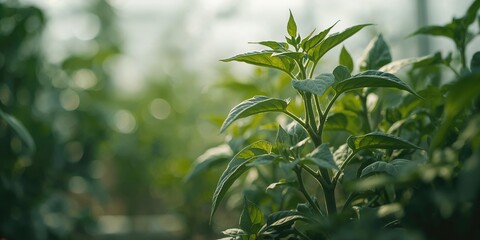 Fototapeta premium Tomato seedling decay due to Pythium sp., focusing on disease control and plant safety