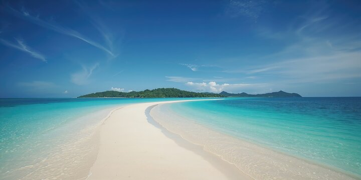 Serene unpopulated Lombok beach featuring white sand and tranquil ocean bay, perfect for peaceful escapes