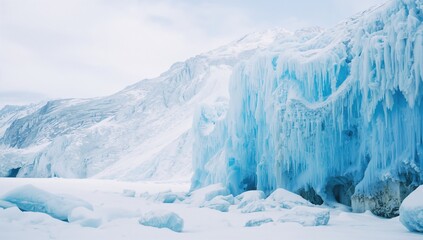 Volcanic ash deposits visible within Mrdalsj kull glacier, highlighting natural preservation