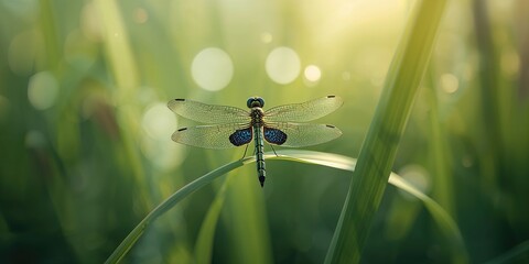 Common clubtail dragonfly resting on grass, illustrating insect behavior in outdoor environments