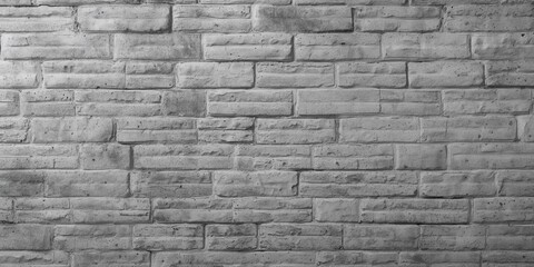Obraz premium Close-up of gray concrete brick veneer wall with irregular pattern, suitable for urban architectural background