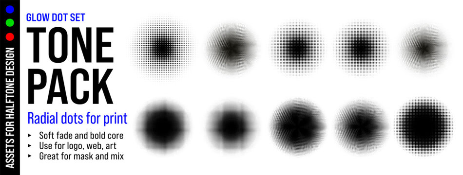 Circle half dot with halfton tone pattern for comic halftone pop. Vector decoration vintage with modern circe burst for gradation round border. Art fade circle with group halfton concept.