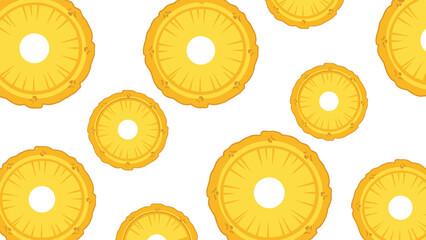 Golden Coins on White Background.