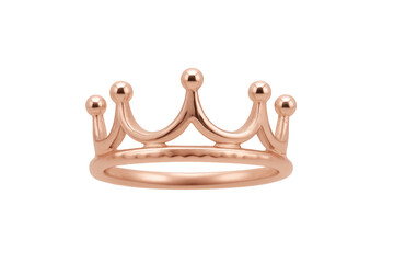 Rose gold crown ring representing luxury and royalty