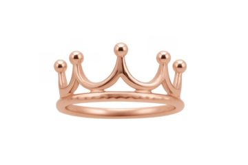 Rose gold crown ring representing luxury and royalty