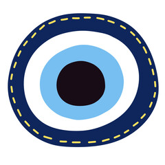 blue eye icon. Evil Eye. Evil .Eye. Eyes. blue. white. black. cartoon. drawing. painting. evil eye symbol.