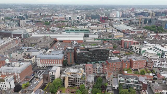 Aerial view of Travel Port Trinity CollegeDublin, Ireland.