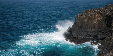 Rock formations along the southwestern coast of Fuerteventura near La Pared village, erosion risk, Earth Day