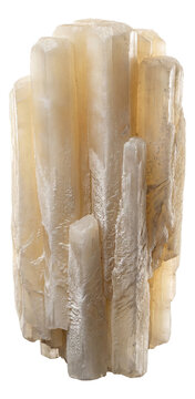 Columnar aragonite mineral with a creamy hue.