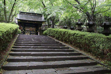 gate at the zuihoden (date masamune's mausoleum) in sendai in japan 