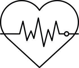 Heart ECG Medical Vector