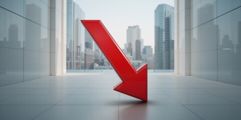 City street sign featuring red and white directional arrow, serving as a traffic control device, transportation safety day