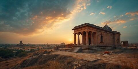 Kuldhara Heritage Village featuring traditional architecture and religious temples, cultural heritage site