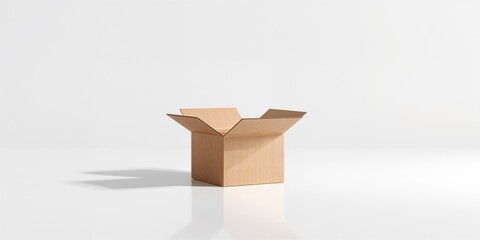 Small brown cardboard box on white background, intended for assembling gift packages, relevant to manufacturing industries
