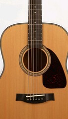 Fototapeta premium acoustic guitar on white background