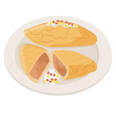 Lithuania Cepelinai vector illustrator drawing. © Eranga