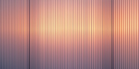 Close-up of textured glass with sleek wave pattern and warm light diffusion, ideal for background layout