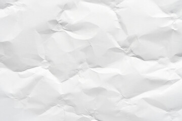 Obraz premium Crumpled white paper texture with abstract creases for design and artistic background use.