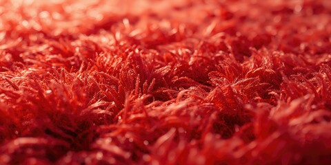 Textured furry rug in shades of reddish orange, used as a neutral background for layouts