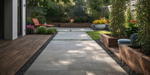 Stylish flooring in outdoor settings emphasizes durable, weather-resistant surfaces for gardening layouts, Earth Day
