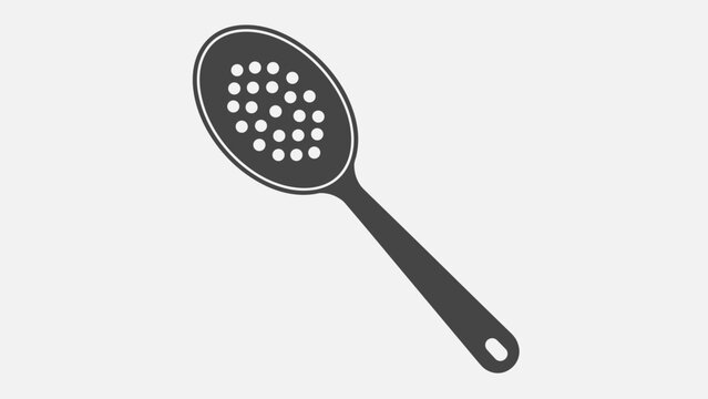Black Kitchen Strainer with Holes.