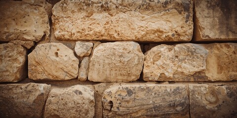 Obraz premium Stone material with textured surface serving as a backdrop for editorial headers and informational panels