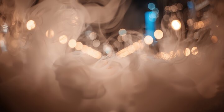 Soft focus smoke with city light blur, ideal for background textures in digital layouts - Powered by Adobe