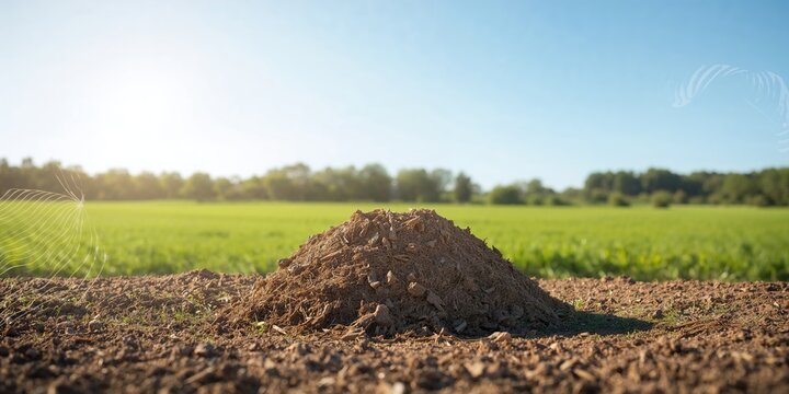 Dried pig manure from biogas fermentation used as fertilizer, focusing on waste management and nutrient recycling