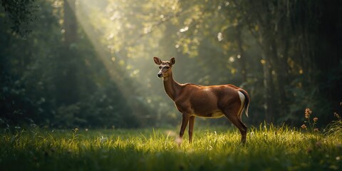 Native sambar deer in Indian and Southeast Asian regions, facing risks from hunting and decreasing numbers, endangered species awareness