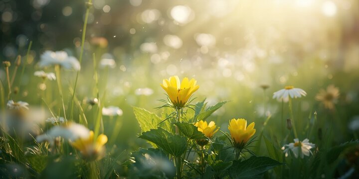Trailing daisy known as wedelia or Bay Biscayne creeping-oxeye, employed for landscaping and erosion control, Earth Day