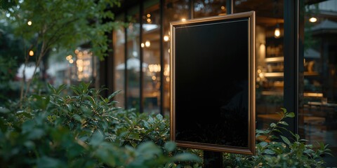 Mockup of outdoor signage in a city setting, intended for promotional or informational use, layout for visual communication