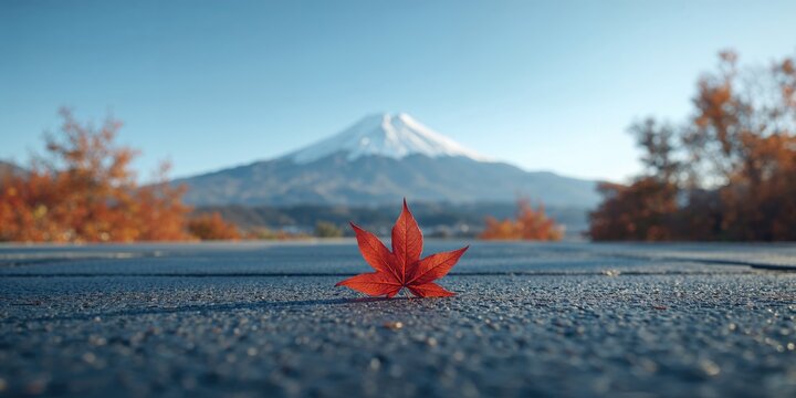 Maple leaves in vibrant fall colors covering the ground, seasonal change, Earth Day - Powered by Adobe