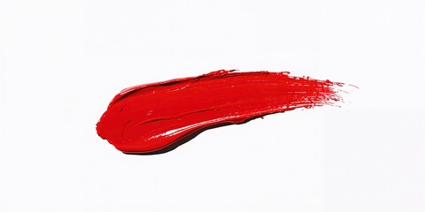 Cream lipstick smear displayed on a plain surface highlighting makeup texture and color