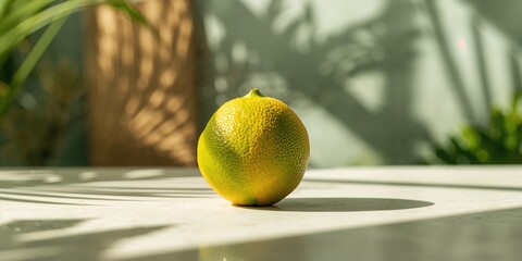 Sliced green bergamot with visible rind and pulp, highlighting citrus peel and internal texture, culinary preparation, World Citrus Day
