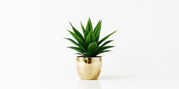 Houseplant of Schlumbergera bridgesii in a gold container with fresh tips, ideal for botanical displays, World Plant Day