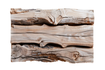 A garden edging piece made of wood. The cut-out design features a natural grain pattern. It is isolated on a transparent background for clear use in various projects