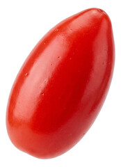 Long red berry with a pointed tip and smooth surface.