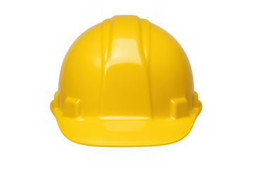 Yellow hard hat representing safety and protection in construction, industry, and engineering work environment
