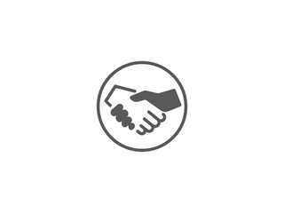 Holding hands or hand shake icon and illustration design 