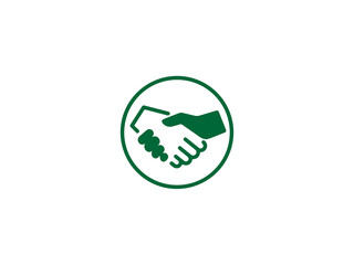 Holding hands or hand shake icon and illustration design 