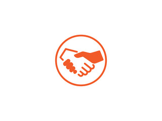 Holding hands or hand shake icon and illustration design 