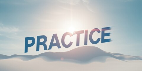 Inspirational message featuring a word on a patterned surface, suitable for motivational content