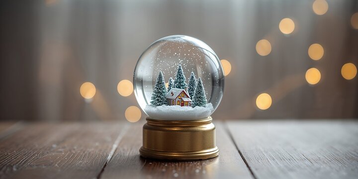Snow globe with Christmas scene, seasonal decoration for holiday display, Christmas Day