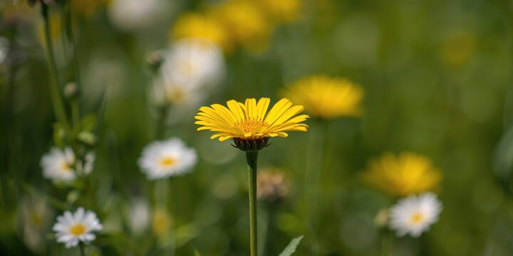 Yellow hybrid of Dimorphotheca ecklonis or Cape Marguerite, ornamental plant used in garden landscapes