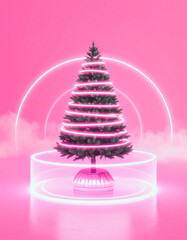 christmas tree with colorful lights