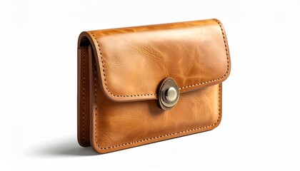 Leather Wallet: An elegant, handcrafted leather wallet showcasing intricate craftsmanship and rich texture. This minimalist accessory is perfect for keeping essentials organized. 